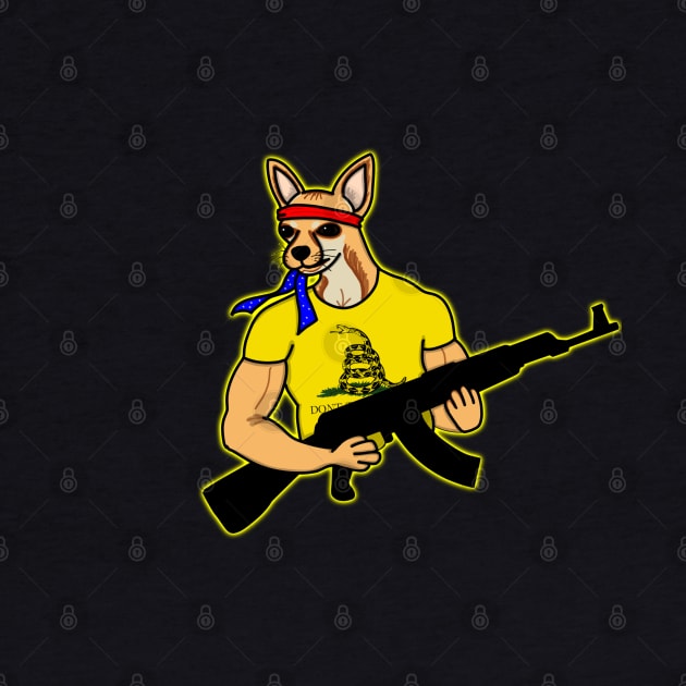 Tough Guy Chihuahua (Dark Shirt version) by Aeriskate